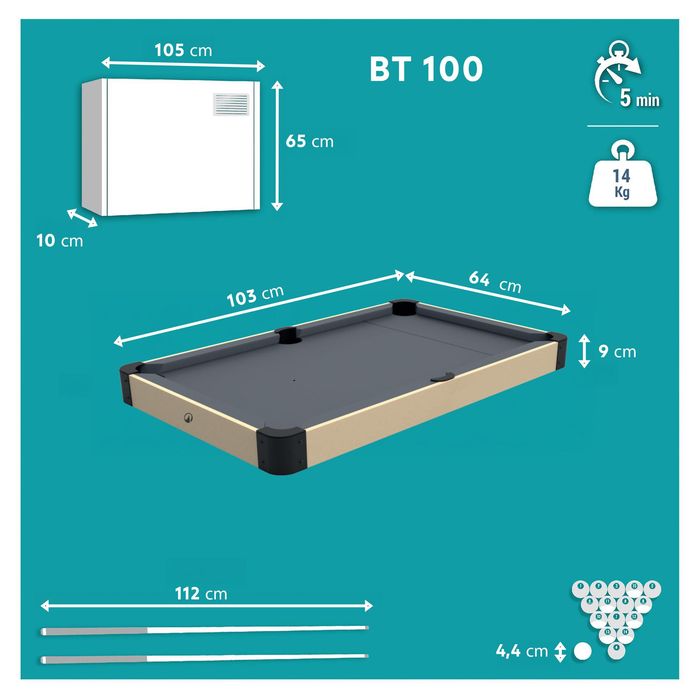 Mesa de Bilhar Compacta BT 100