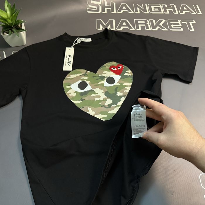 Футболка Play Comme des Garçons Play х Bape Тишка Плей