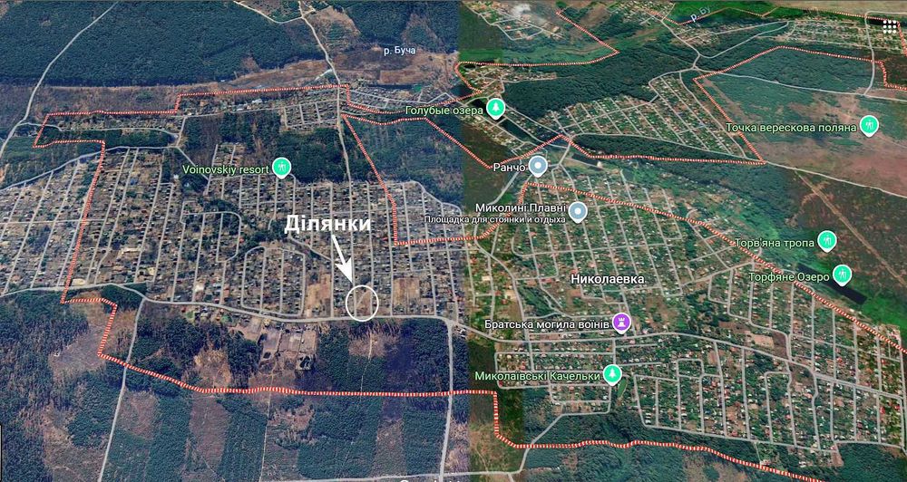 Ділянка 6сот.під будівництво в затишному місці в с.Миколаївка.Від Києва 27км.