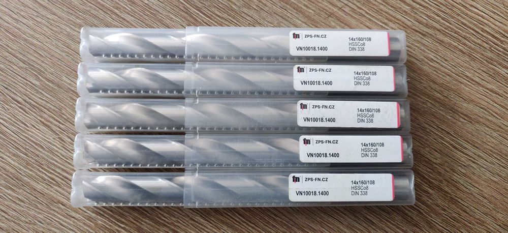 Wiertło fn fi 14 HSS Co8 - DIN 338 - chwyt walcowy