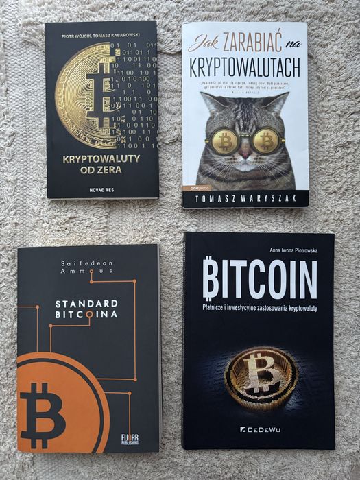 Zestaw 4 książek o kryptowalutach i Bitcoinie