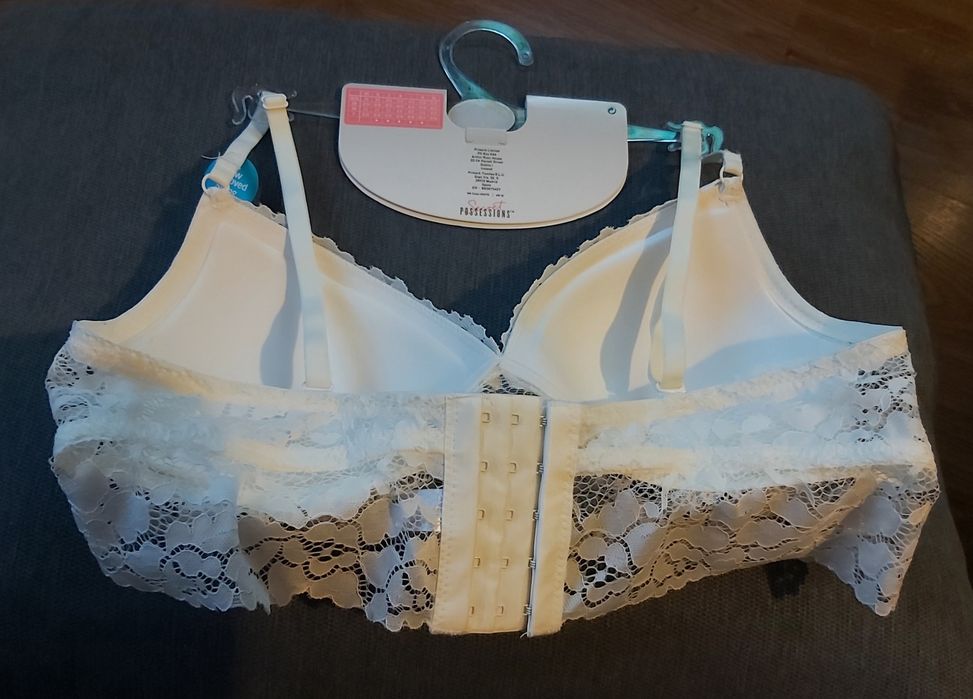 Biustonosz M, stanik z koronką szeroki pas na 5 haftek NOWY Primark