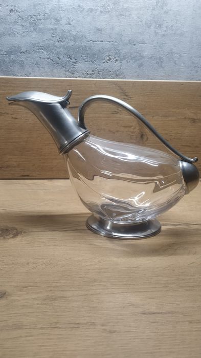 Karafka,szkło kryształowe i cyna Vinted