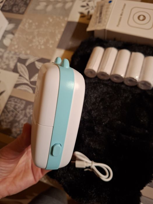 Drukarka termiczna plus 5 rolek Nowa