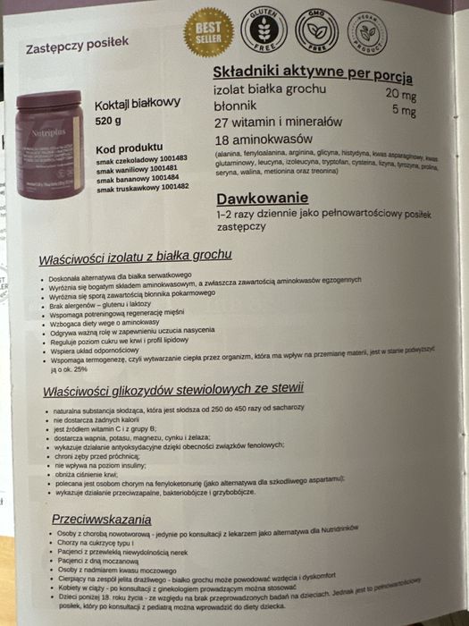 Posiłek zastępczy w formie szejka o smaku czekoladowym