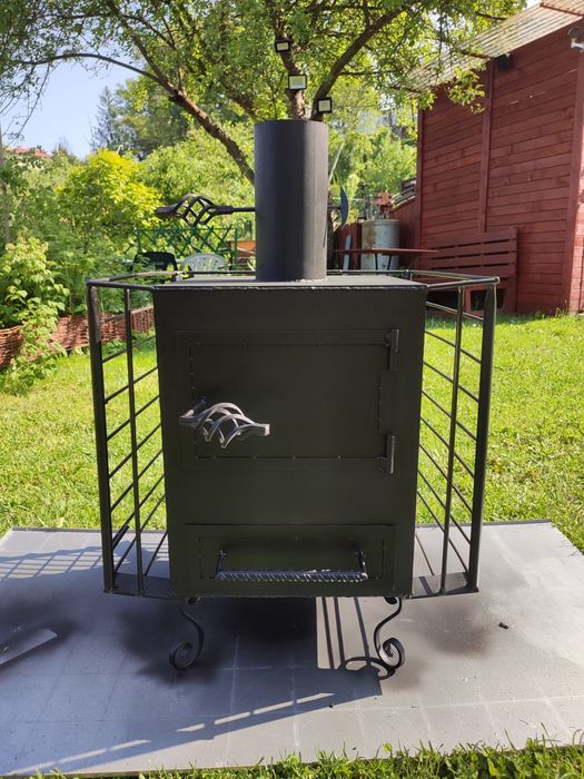 Piec do sauny do 12m3 opalany drewnem, mieści ok100-120kg kamieni