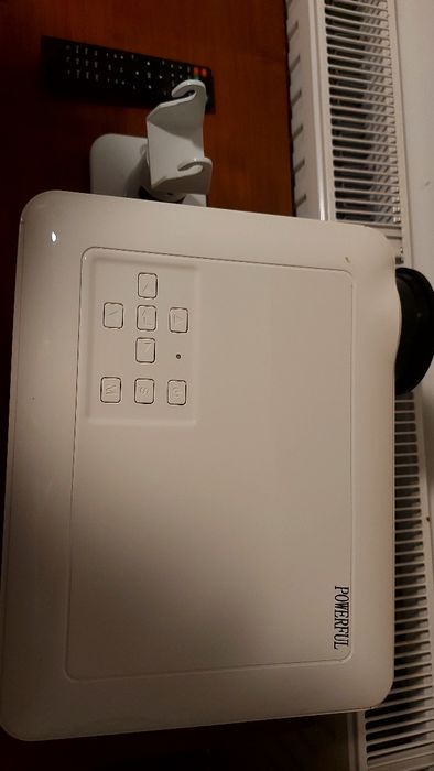 Projektor powerful biały + ekran