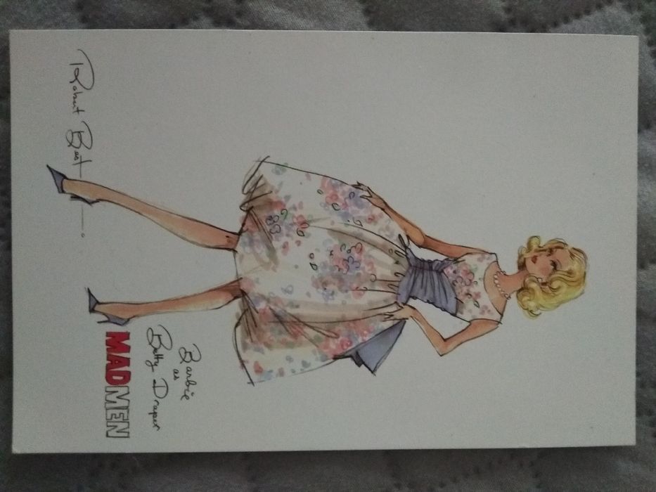 Poster postal Madmen barbie as Betty Draper coleccionável merchandise