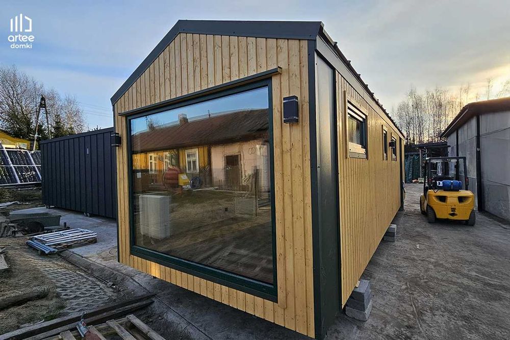 Dom drewniany • modułowy 35 m² • całoroczny • na zgłoszenie • mobilny