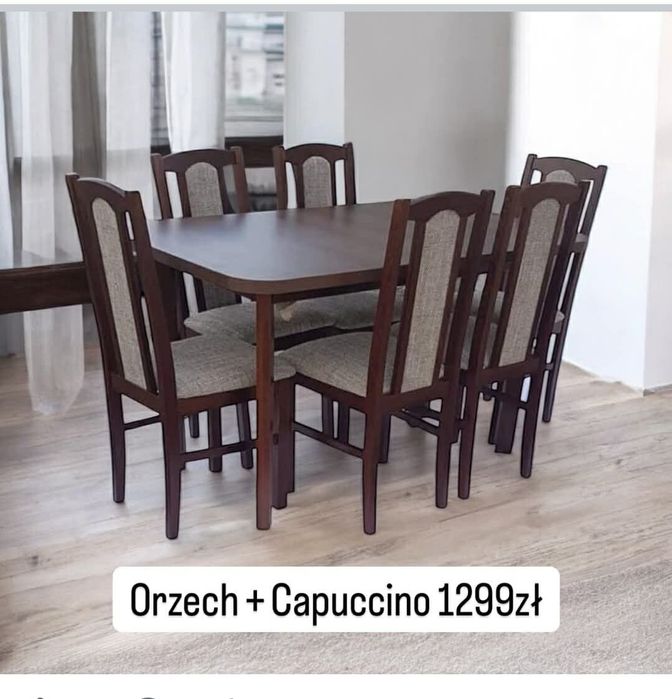 Nowe: Stół 80x140/180 + 6 krzeseł, różne kolory, dostawa cała POLSKA