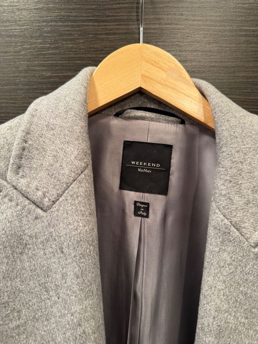 Пальто Weekend Max Mara 42eu вовна двобортне міді