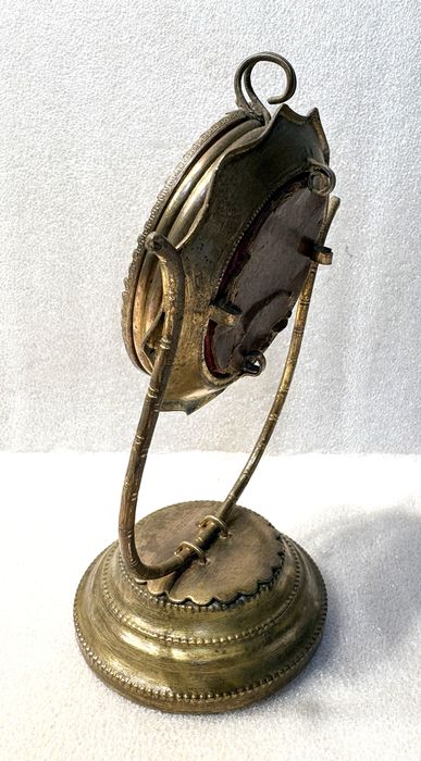 Magnífico antigo relicário / vitrine de relógio de bolso francês