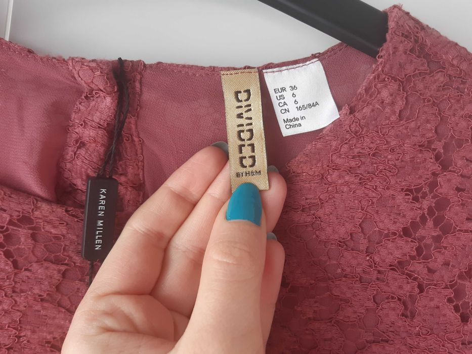 NOWA: Piękna koronkowa sukienka (ok. S)