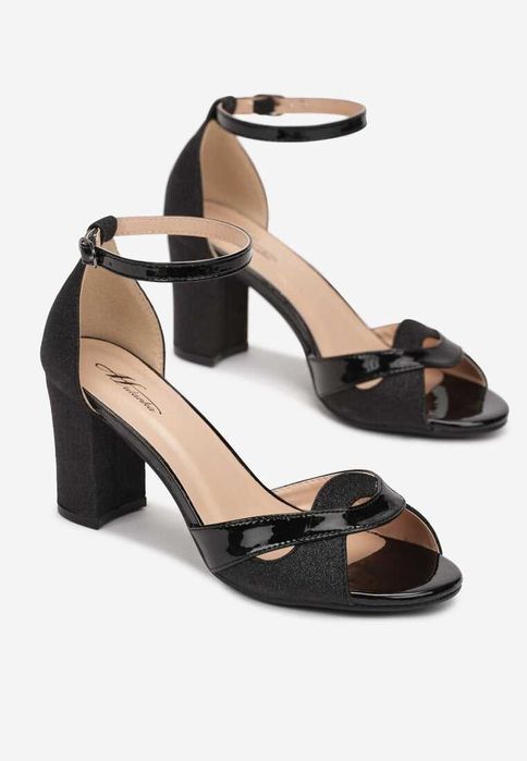 NOWE Sandałki na słupku rozm. 38