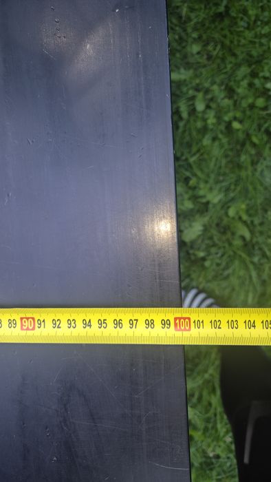 Duży czarny drewniany stòł 200/100 cm