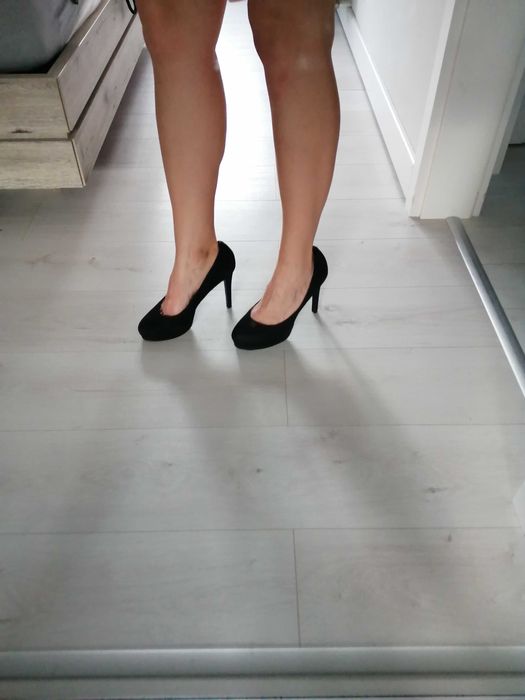 Buty na obcasie szpilki czułenka na platformie 5th Avenue rozmiar 38