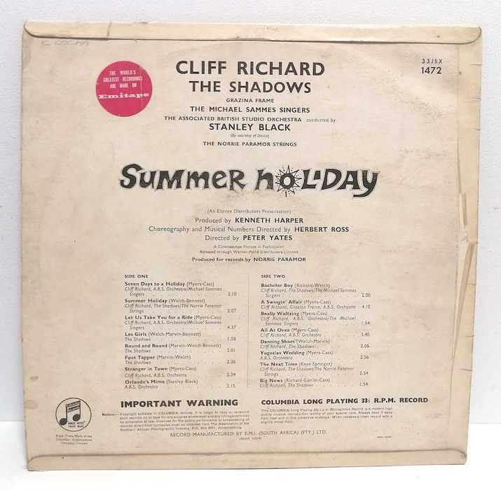 Cliff Richard & The Shadows - Summer Holiday