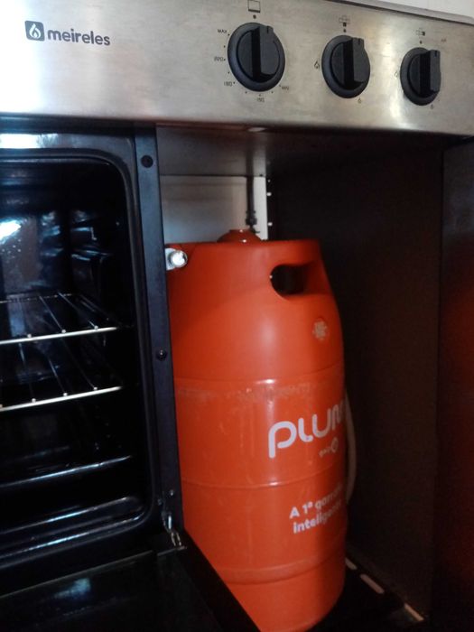 Fogão inox 4 bicos a gás - marca Meireles