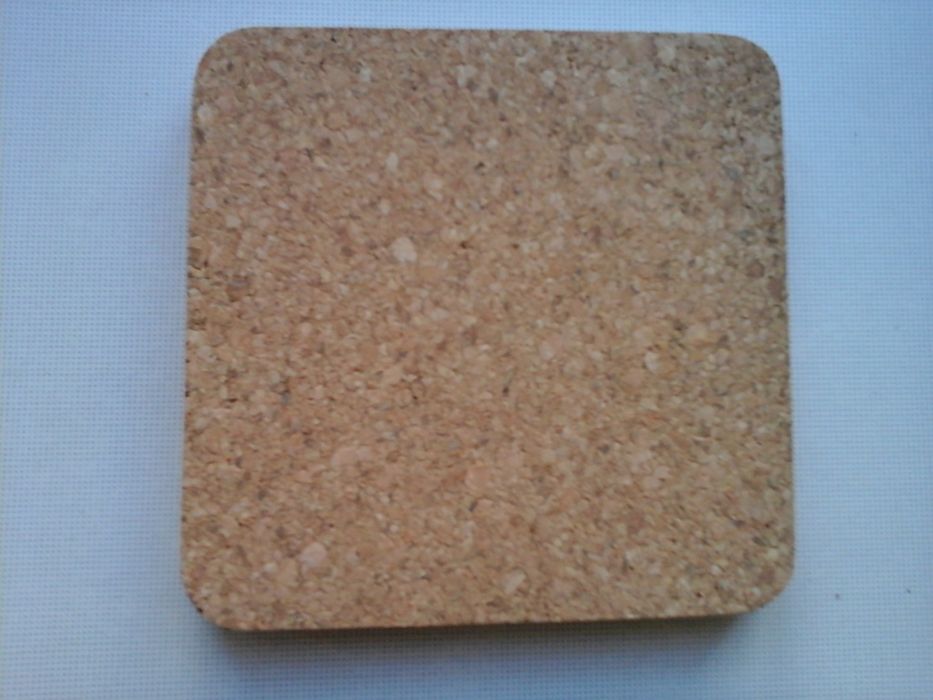 6 Bases quadradas para copos em cortiça