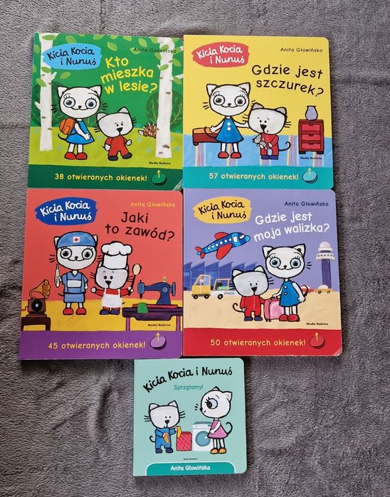 Zestaw książek z okienkami Kicia Kocia 10szt +2+gratis