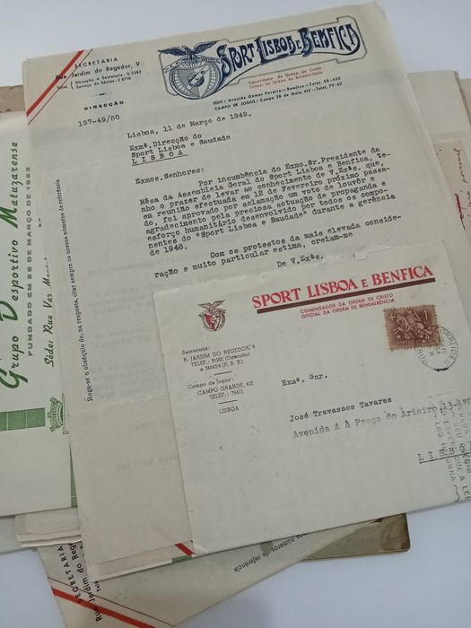 Benfica, cartas antigas