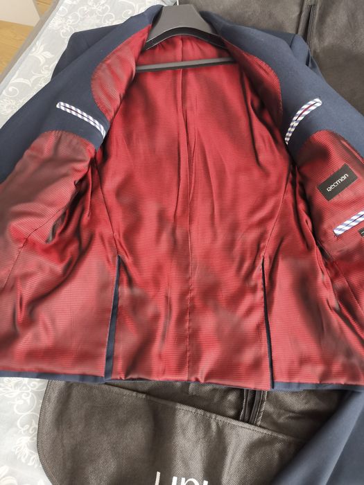 Garnitur męski recman granatowy