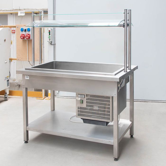 Stół z wanną chłodniczą DORA METAL DM-94930.3 nadstawka 120,4 cm inox