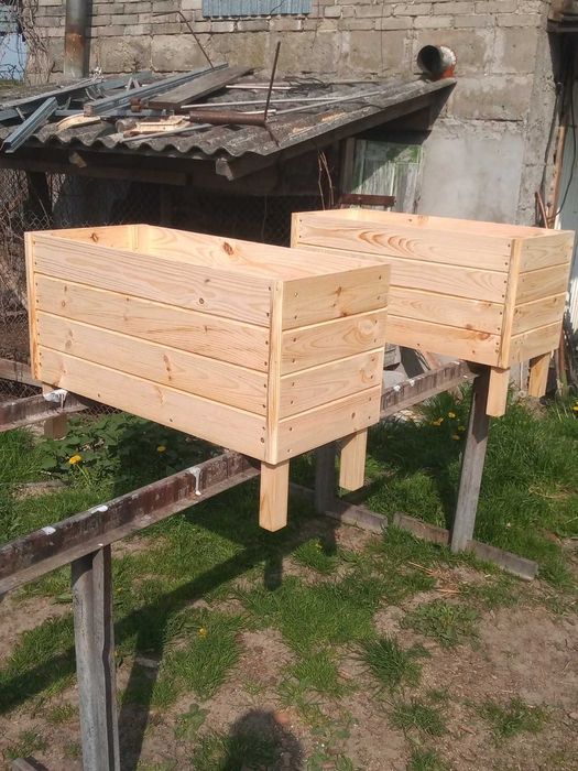 Skrzynie drewniane ogrodowe