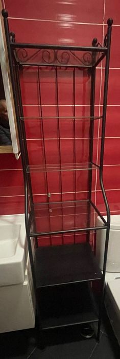 Móvel wc ferro e vidro novo