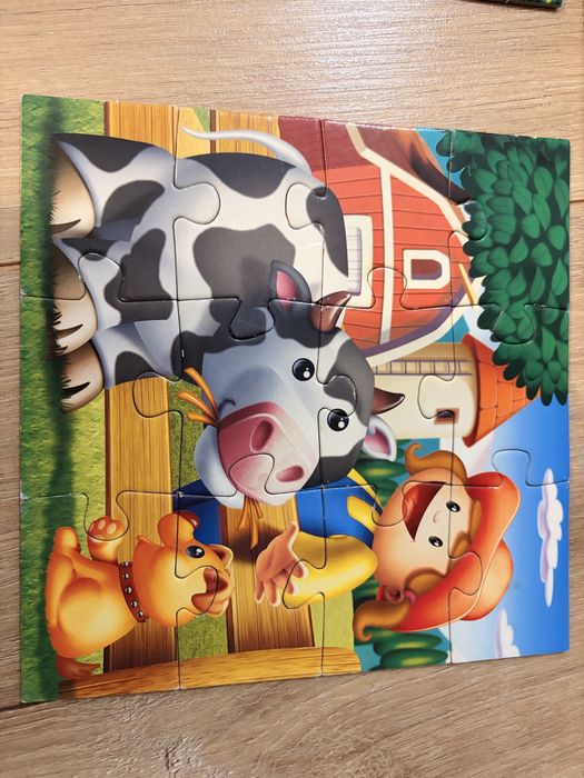 Puzzle zwierzatka na farmie 3 w 1, 3+