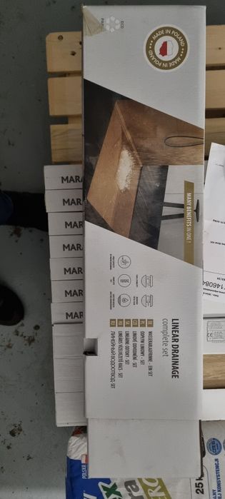 Odpływ liniowy 70 cm omnires czarny zestaw