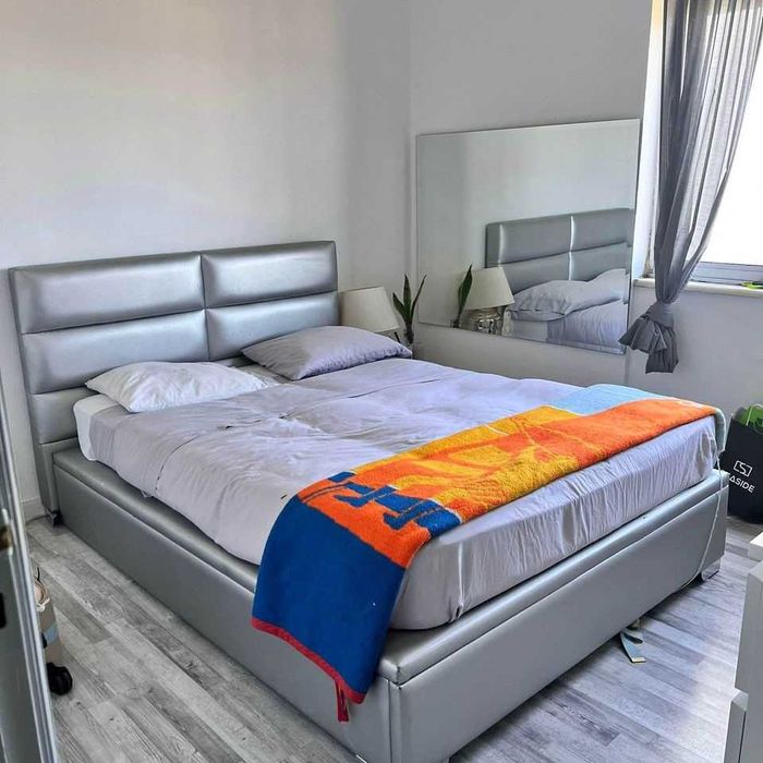 Camas De Casal Estofadas ALTA GAMA - MODELO QUADROS - Top de Gama 190x140m Estrado Incluído!!