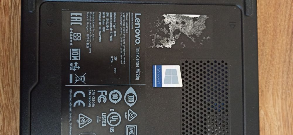 Lenovo ThinkCentre m720q i3-8100T 8/128gb міні ПК