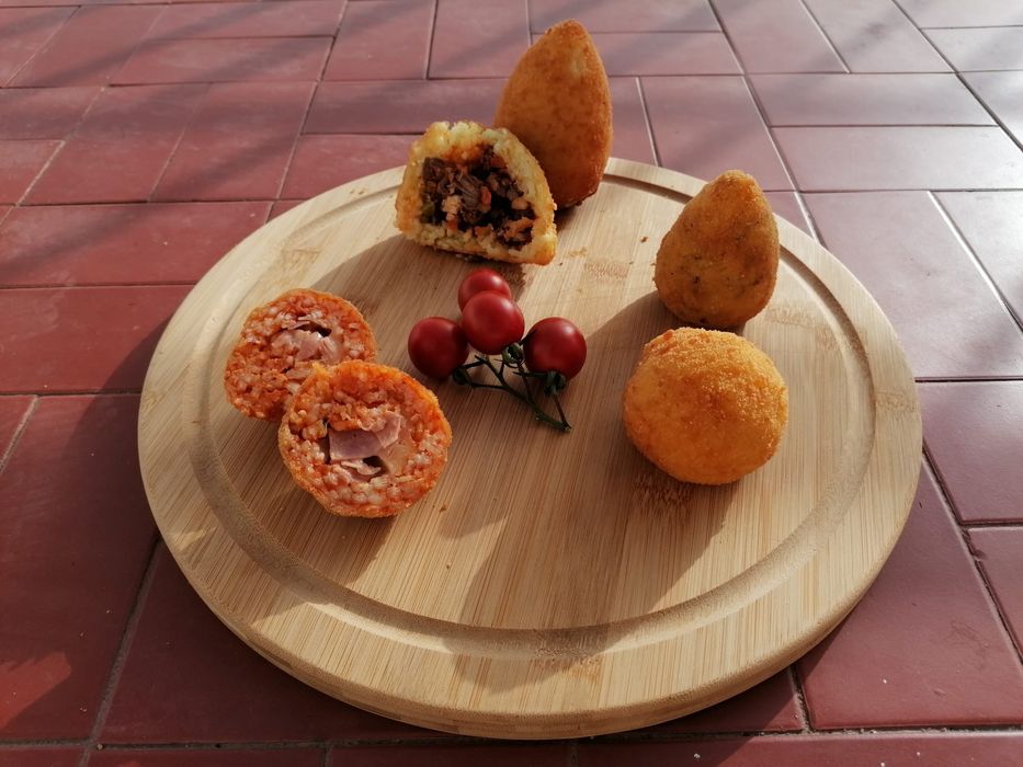 Maquina italiana para fabrico rapido de arancini com varios moldes