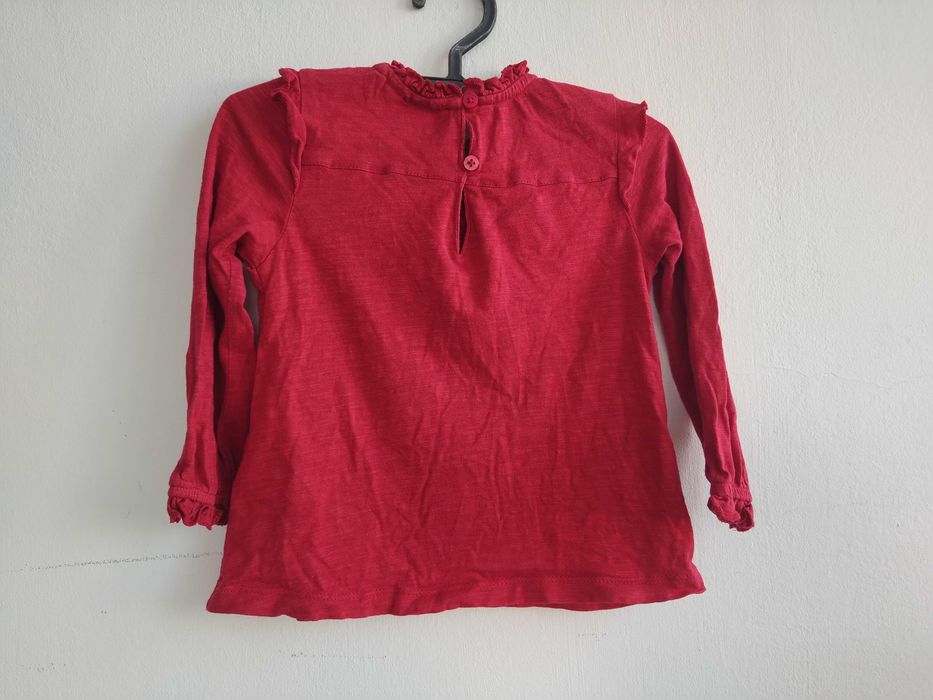 Blusa vermelha com flores e folhos - Next - 18 - 24 meses - 92 cm