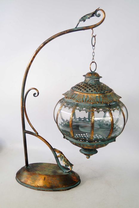 Lampion latarnia na ramieniu glamour dekoracja