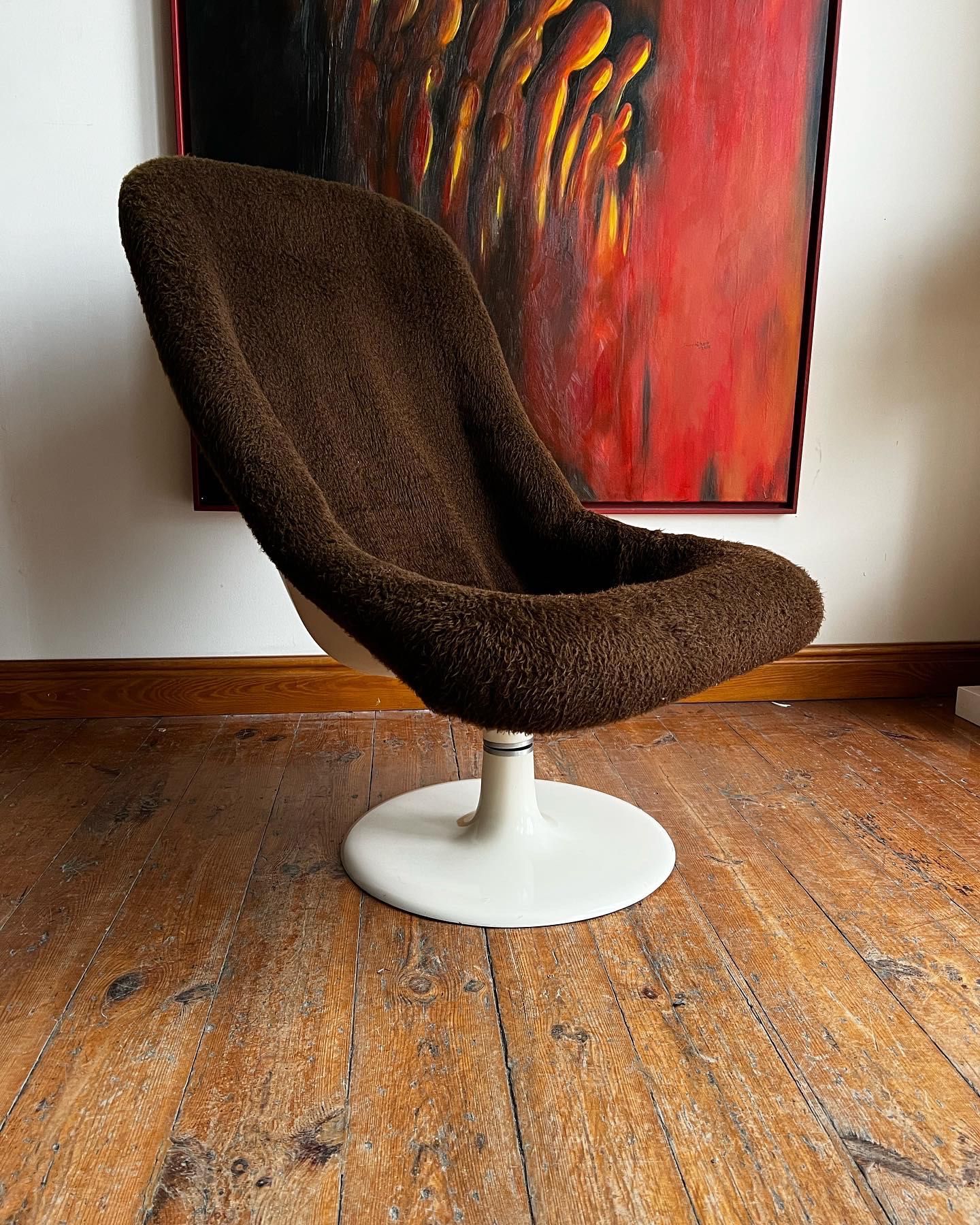 Mid century modern lounge chair, fotel obrotowy vintage