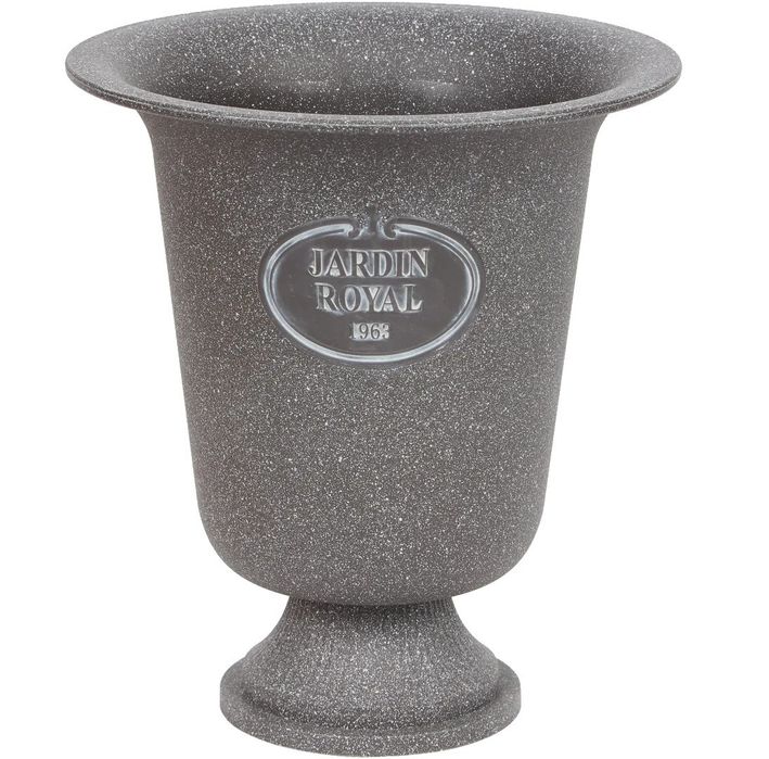 Donica na nóżce na kwiaty osłonka doniczki - Szary