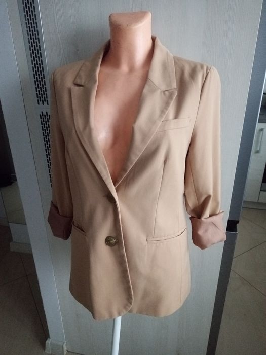 Marynarka żakiet beż Sinsay 38 M