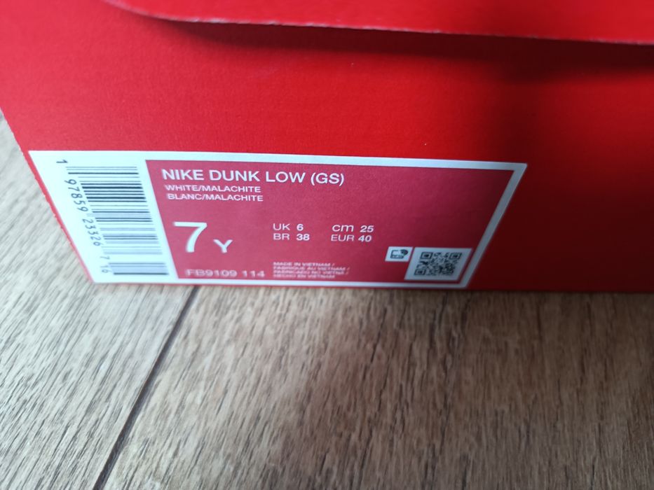 Nike dunk low zielone 40