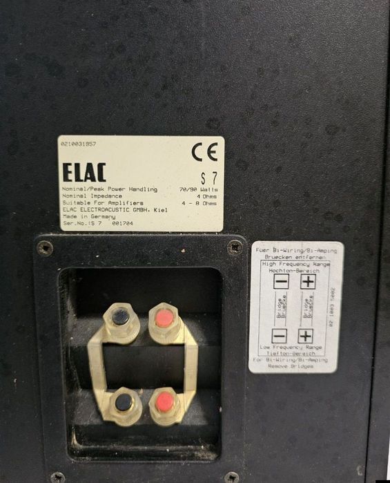 TOP! Kolumny Elac S7, 70 / 90 watów, Germany,