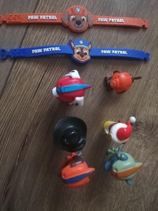 Psi Patrol figurka 6szt+2 opaski kpl.