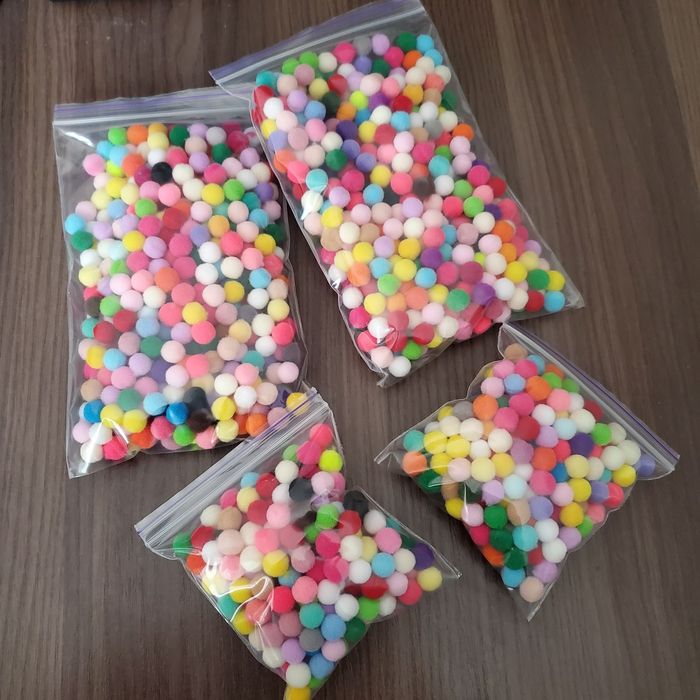 Помпони 10мм ЛЮКС, 1000шт