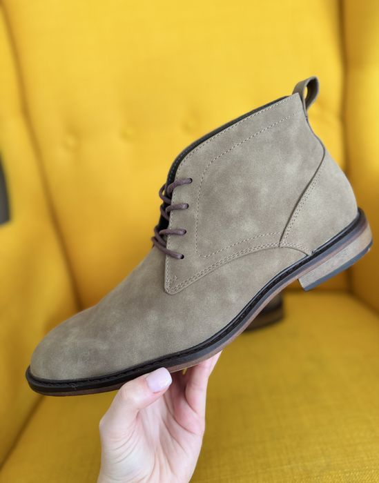 Męskie nowe półbuty botki jesienne brązowe eleganickie 44
