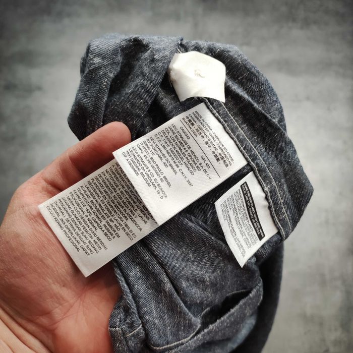 MĘSKA Koszula Elegancka PREMIUM Szara Kieszonka Levis Bawełna Klasyk
