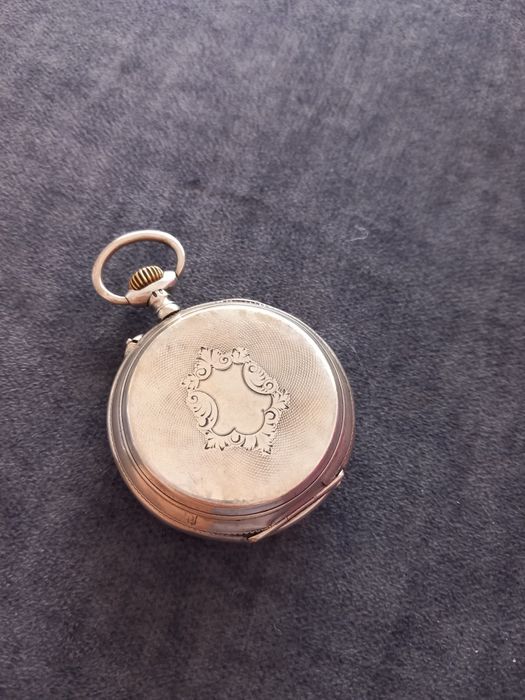 Relógio Bolso PRATA  Século - N°Série 989