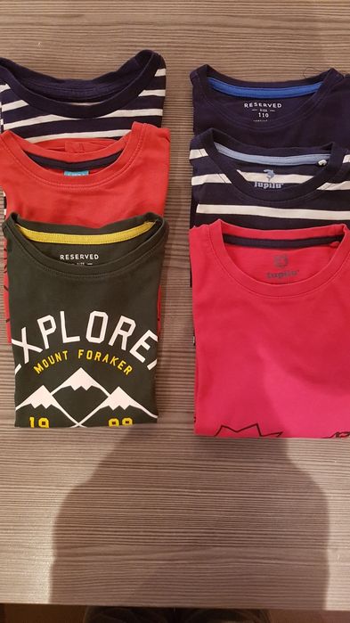 Bluzki 110/116 dla chlopca 6 szt