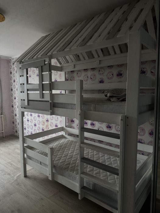 Детская Двухярусная Кровать Домиком