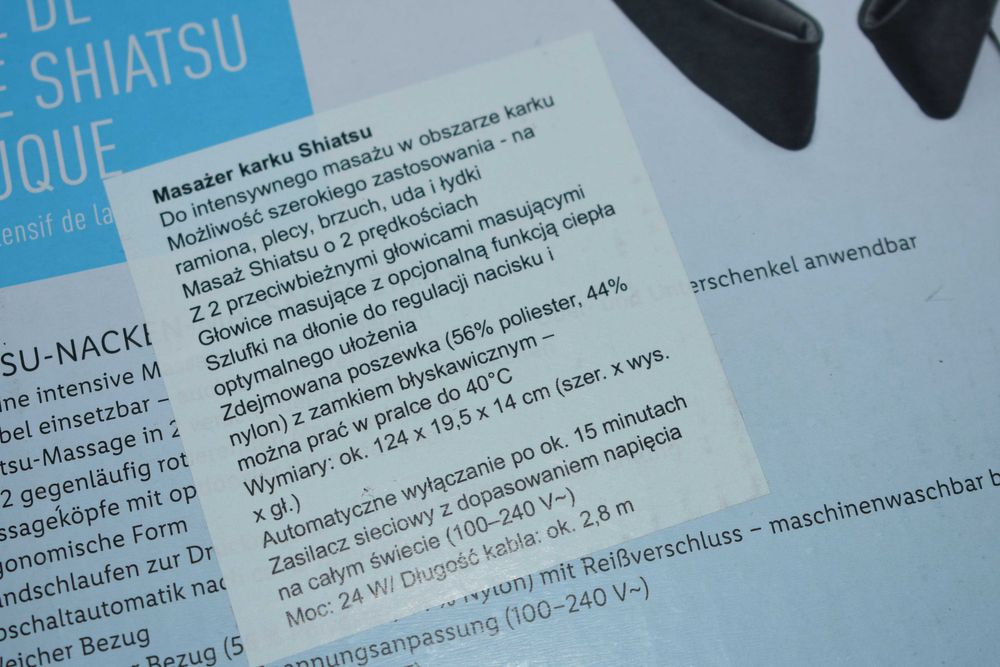Masażer karku Shiatsu SilverCrest