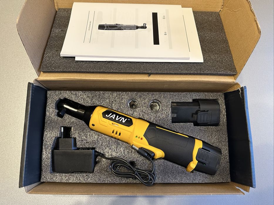 Кутовий гайковерт 3/8” 45Нм 12V, акумуляторна тріскачка